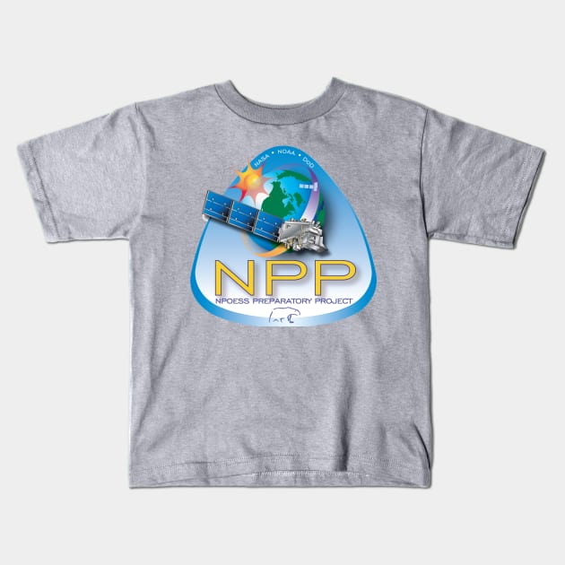 NPOESS Preparatory Project Logo Kids T-Shirt by Spacestuffplus